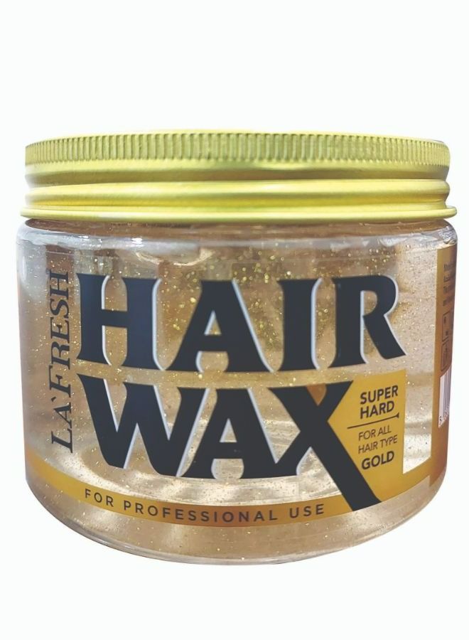 Hair Wax Super Hard look for professional use with Gold for All Hair Types 300ml
