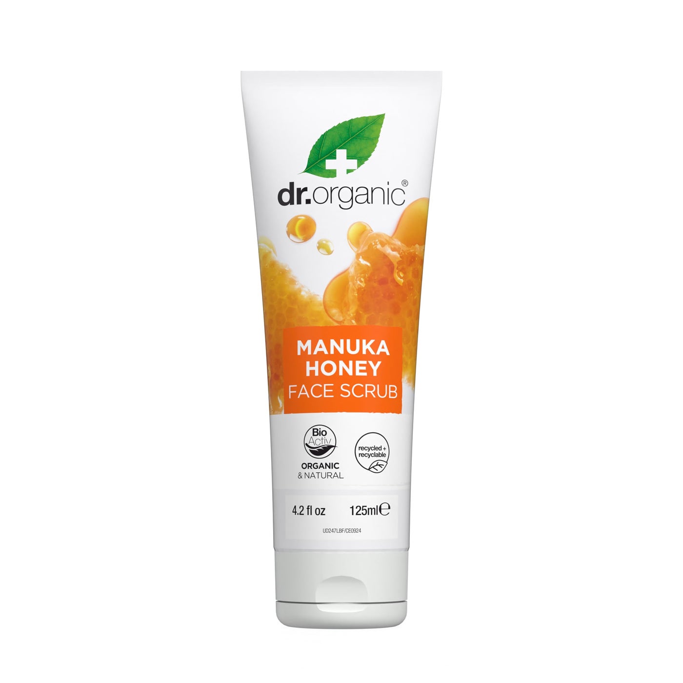 Dr. Organic Manuka Honey Face Scrub | Deep Cleansing and Exfoliating for Dry Skin, Removes Impurities and Excess Oil, Moisturizing, Certified Organic, Paraben & SLS-Free, Natural, 125 mL / 5 fl oz