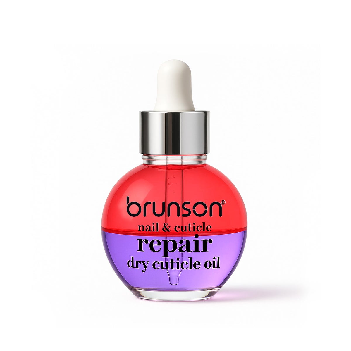 Brunson Nail and Cuticle Repair Oil 30ml Double Layer Hydrating and Nourishing Cuticle Oil with Vitamin E Salon Quality Cuticle Oil for Dry Brittle Nails and Nail Growth Quick Absorbing and Non Greasy