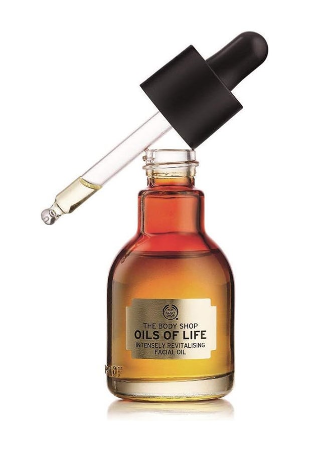 Oils of Life Intensely Revitalising Facial Oil for Dry Skin – Lightweight Moisturiser with Black Cumin, Camellia & Rosehip Seed Oils, Hydrates, Soothes & Revives Radiance, 99% Natural Ingredients, Suitable for Sensitive Skin