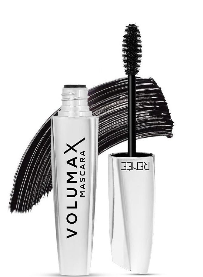 RENEE Volumax Mascara Black 10ml  Quick Dry Waterproof Long Lasting Weightless Formula  Volumizes  Lengthens and Conditions the Lashes With Intense Color   360  Degree Wand for Clump Free Application