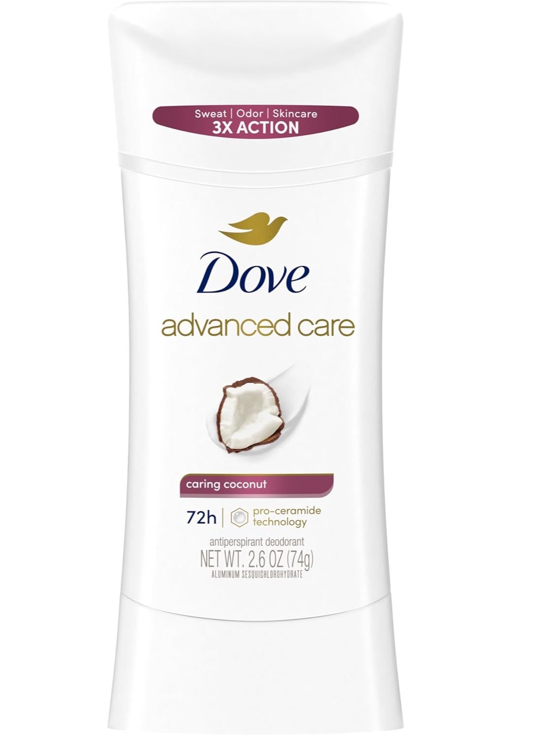 Dove Advanced Care Antiperspirant Deodorant, Coconut 74gm