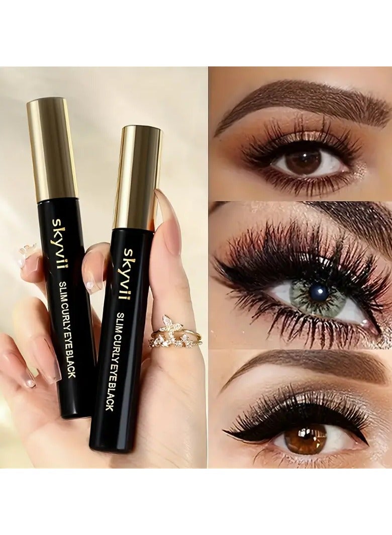 Mascara Lengthening Curling Volumizing Mascara, Waterproof Sweat Proof Long Lasting Makeup Holding Smudge Proof Lashes Primer Base Mascara