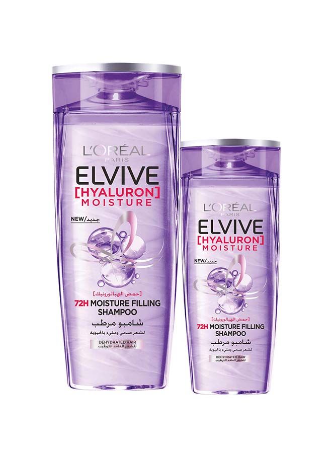 Elvive Hyaluron Moisture Shampoo 600ml + 400 ml Dual Pack For Dehydrated Dry Hair