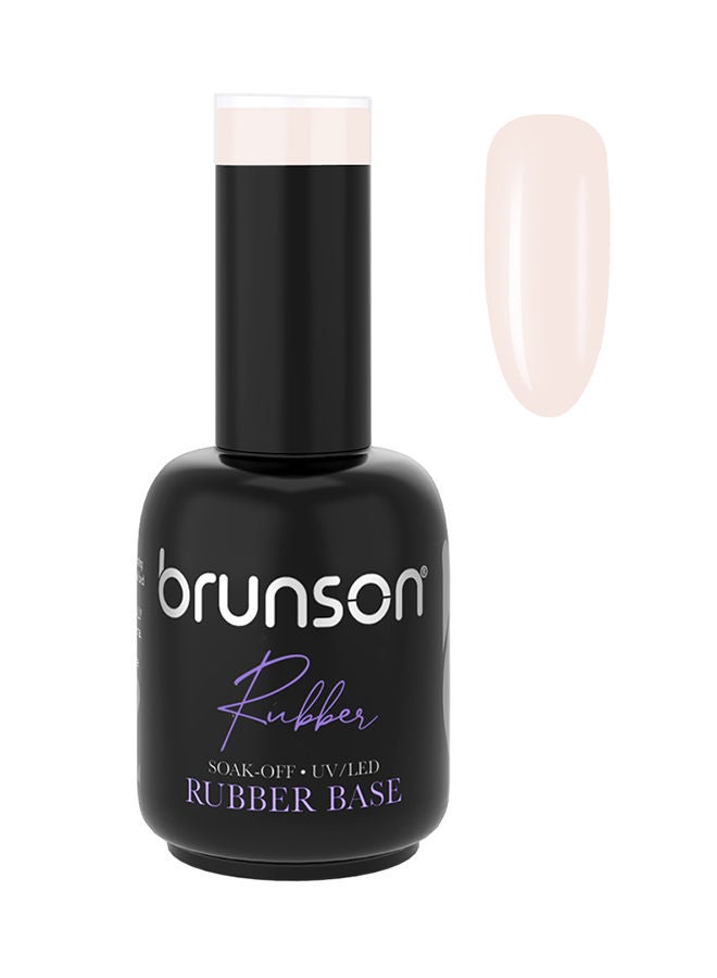 Rubber Base Gel Nail Polish Long Lasting Gel Polish Base for Chip-Free Shine Strengthens French Manicure Pedicure Rubber Base Coat UV/LED Rubber Gel Soak Off Nail Art Hard Gel Polish 18ml  BRB33