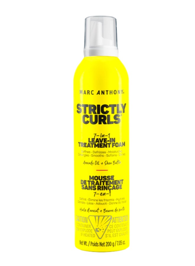 Strictly Curls 7-In-1 Leave In Treatment Foam Infused With Avocado Oil And Shea Butter