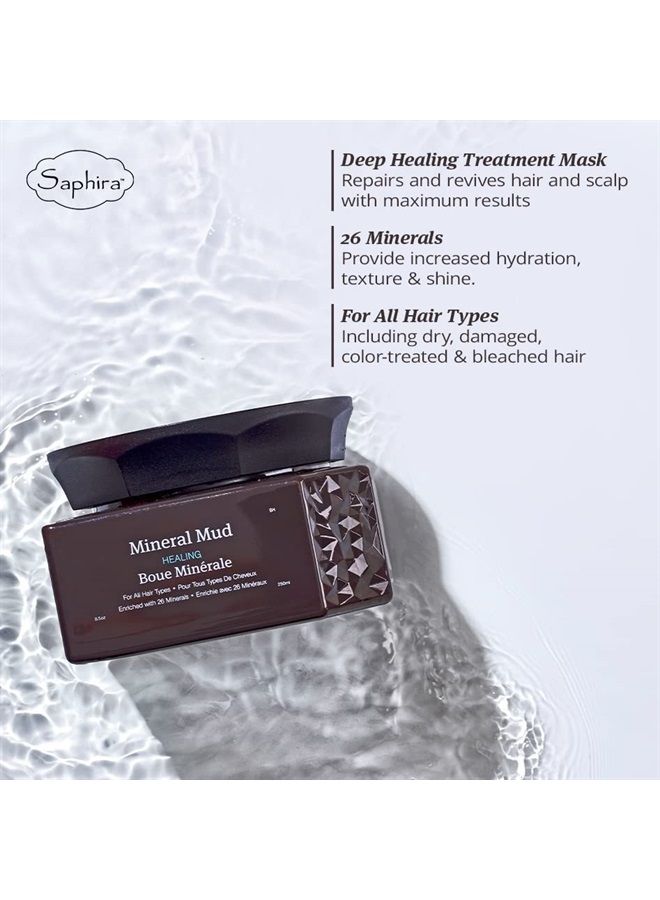 Mineral Mud Hair Mask, Deep Healing Hair Treatment for Dry, Damaged, Bleached, Color-Treated Hair and Scalp, Sulfate-Free, Paraben-Free, Repairs, Hydrates and Adds Shine, 16.9 Ounce