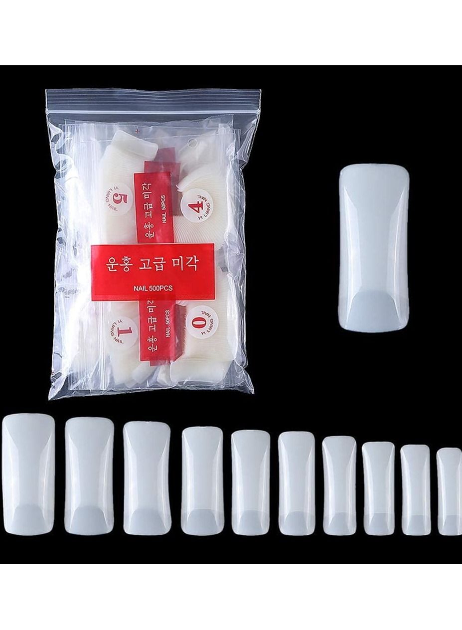 Nail Tips Natural  Nails,  Press On Nails 500 Pcs False Acrylic