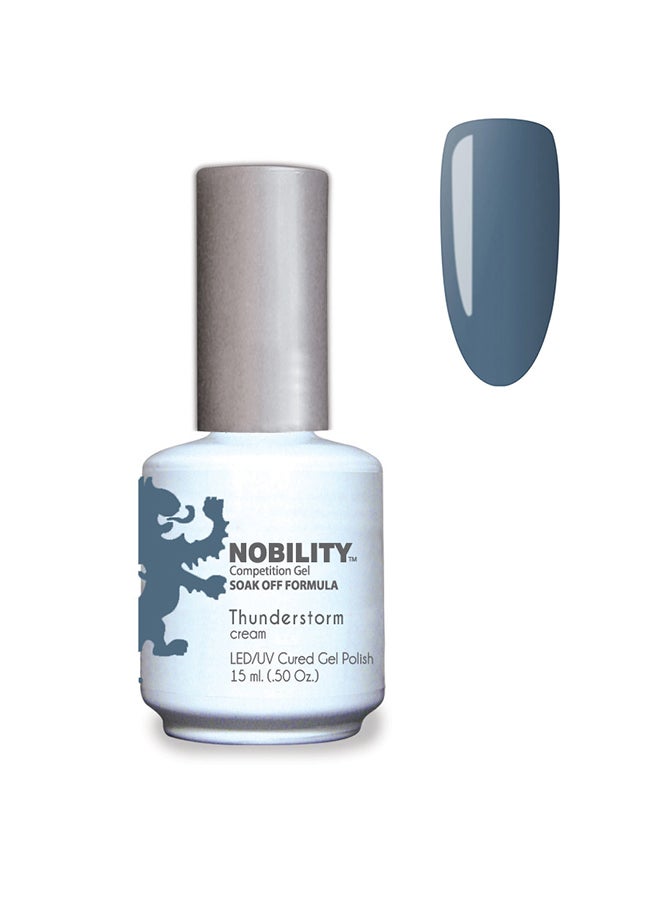 Nobility Soak Off Thunderstorm UV Led Cured Nail Polish Color Charcoal Gray Cream 15 ml Nbgp172