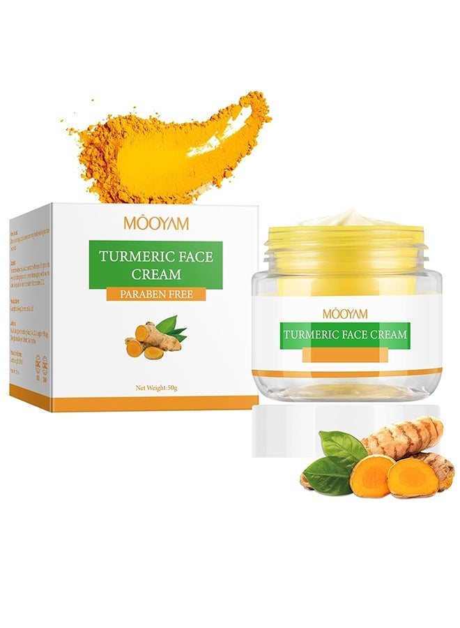 Turmeric Face Cream，Moisturing Face Cream Skincare for Women,Day Night Turmeric Facial Cream for Face,Hydration Face Cream for All Skin Types