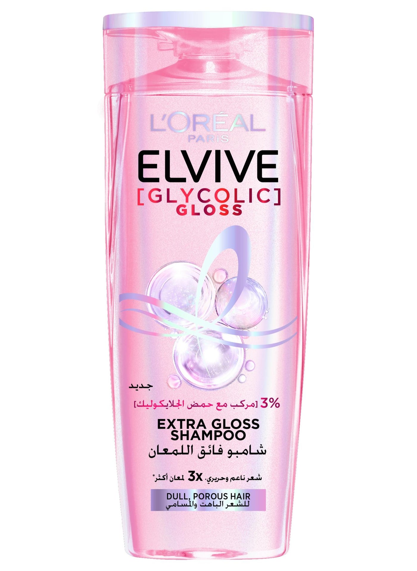 Elvive Glycolic Gloss Extra Gloss Shampoo with 3% Glycolic Acid for Dull and Porous Hair 200ML