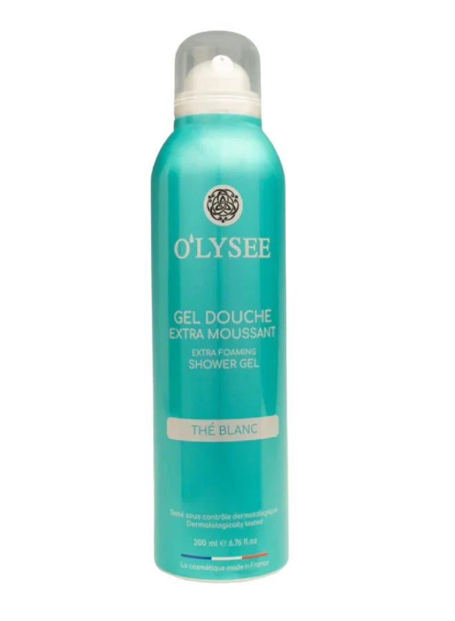 Extra-foaming Shower Gel with white Tea, 200ml
