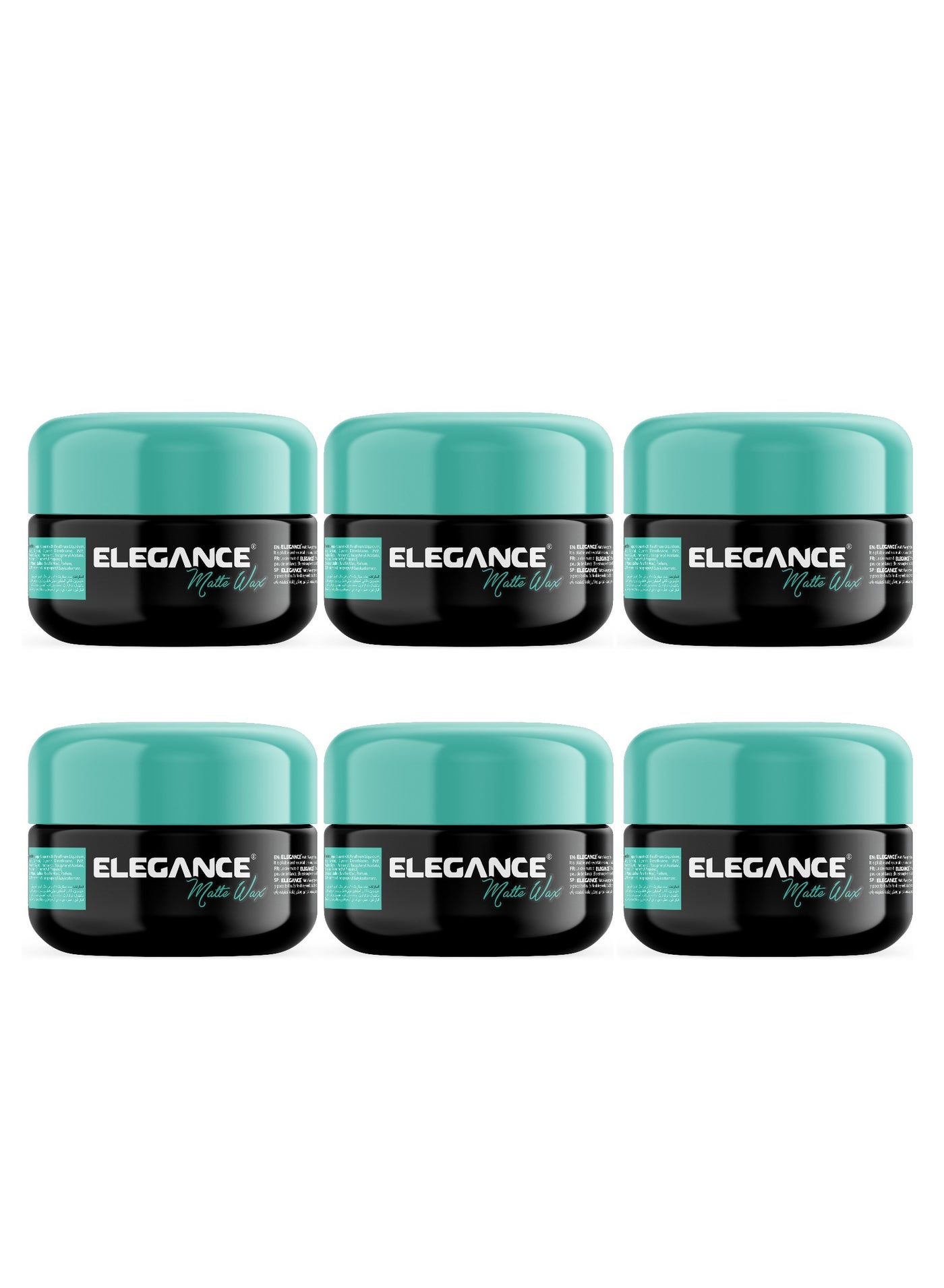 Elegance-E Series Matte Wax – 100ml – Pack of 6 | Firm Hold, Matte Finish, Residue-Free, Easy Washout & All Hair Types