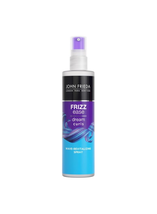 John Frieda Dream Curls Wave Revitalizing Spray, Light Moringa Oil Spray for Wavy Hair, Curly Girl Method Approved, Anti Frizz Curl Defining spray, 5 Oz