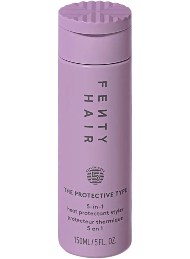 The Protective Type Frizz-Smoothing Heat Protectant Styling Cream 150ml | 5-in-1 Heat Protection Styling Cream for Smooth Frizz-Free Blowouts | Shields Hair from Heat Damage Up to 450°F for All Hair Types | Luxury Heat Protectant