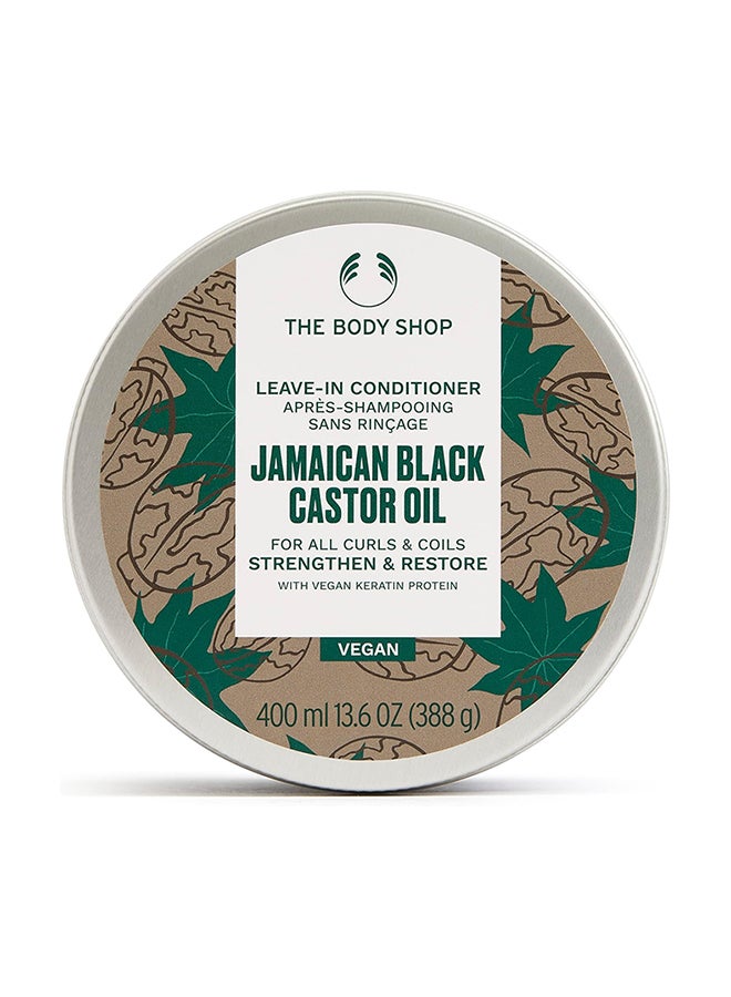 Jamaican Black Castor Oil Leave-In Conditioner – Hydrating & Nourishing Cream for Curls & Coils, Reduces Frizz, Detangles & Softens Hair, With Shea Butter & Vegan Keratin Protein, 93% Natural Ingredients, 400ml