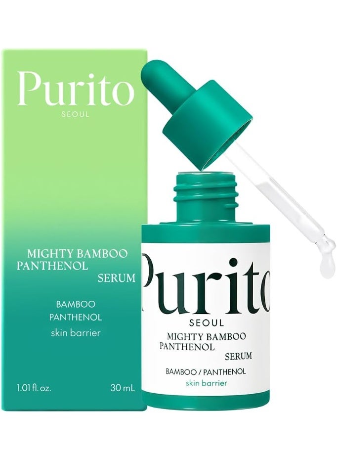 PURITO Mighty Bamboo Panthenol Barrier Repair Serum for Sensitive Skin Vegan Cruelty-Free 30ml