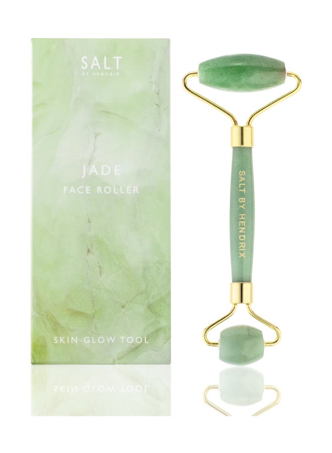 Salt By Hendrix Face Roller Jade – Balancing Detox for Congested Skin, Genuine Jade Stone, Firming Tool for Sagging Skin Relief Single