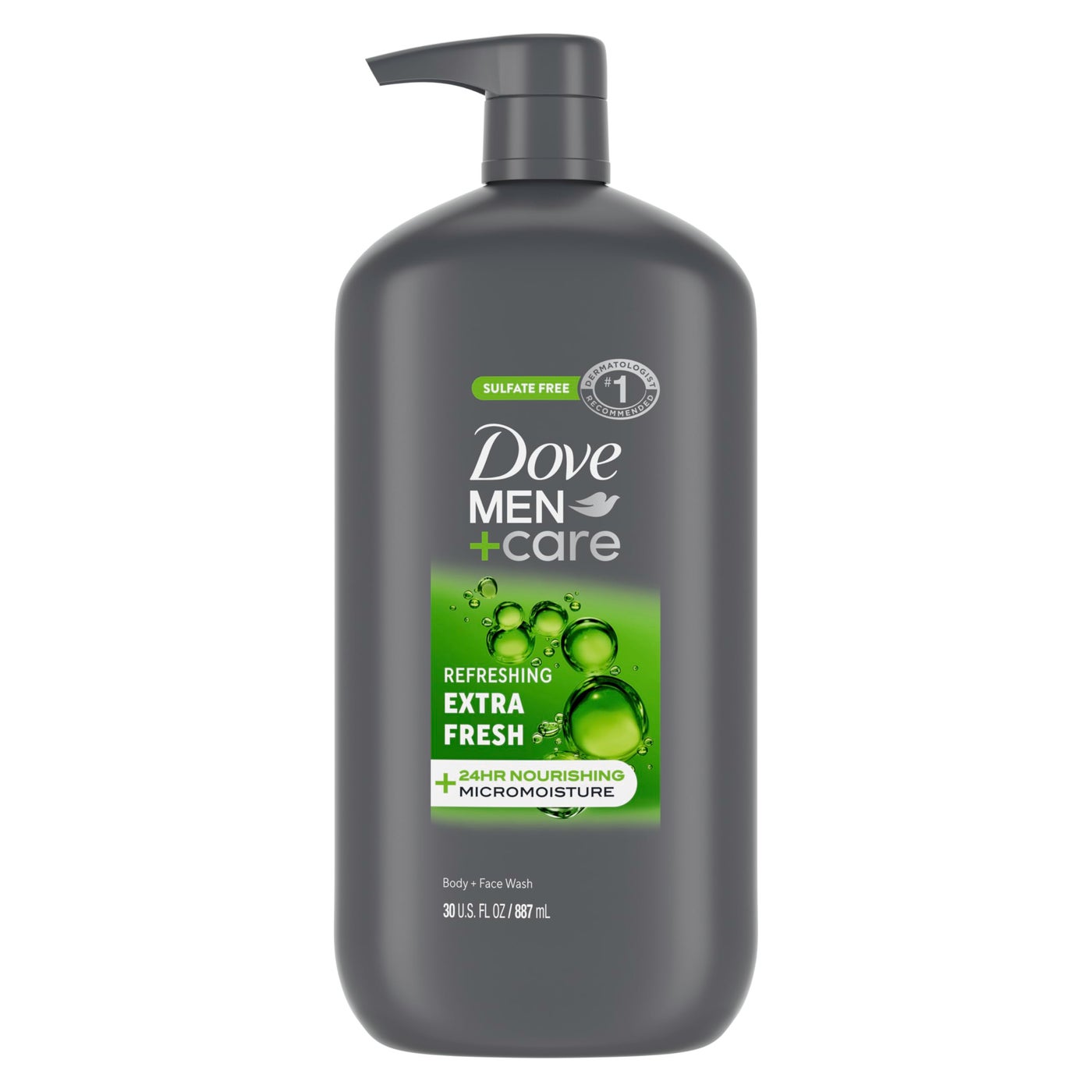 Dove Men+Care Body and Face Wash Refreshing Extra Fresh Men's Body Wash with 24-Hour Nourishing Micromoisture Technology 30 oz
