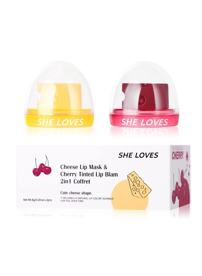 2PCS Cheese Design Cute Makeup PH Lip Balm&Lip mask, Color Changing Lipstick, Light Pink Lipstick, Magic Lipstick with Lip Brush, Pink Lip Balm Lip Gloss for Girls Pink Lips(#2)