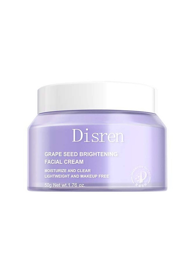 Grape Seed Brightening Facial Cream- Spread Out With One Touch, Moisturizing, Wrinkling, Inhibiting Melanin 50g