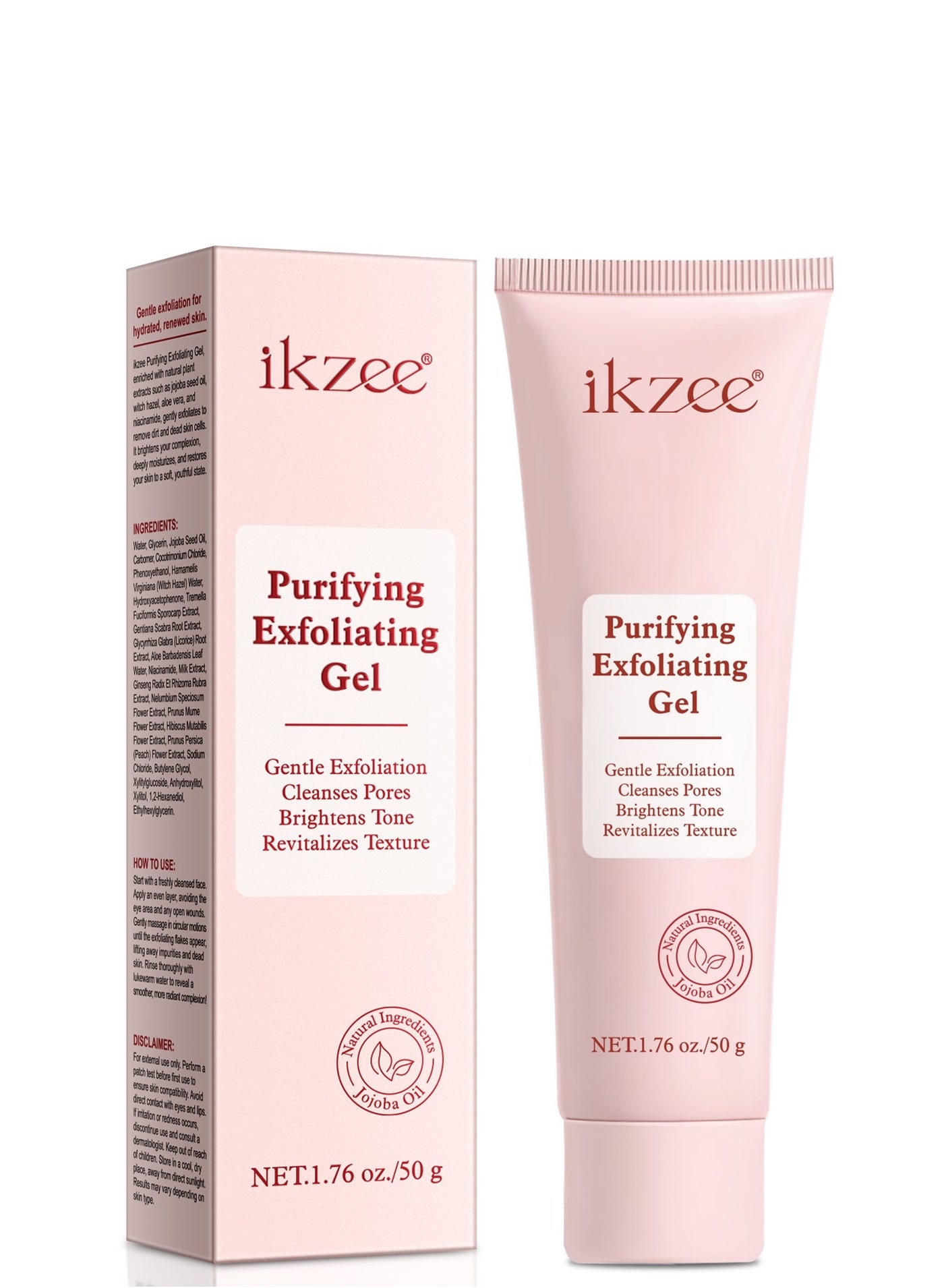 50g Purifying Exfoliating Gel for improving Skin Tone and Texture Gentle Exfoliation Brightening and Deep Cleansing Remove Dead Skin Cells Moisturizing Gel Body Exfoliating Scrub Gel Exfoliating Face Gel