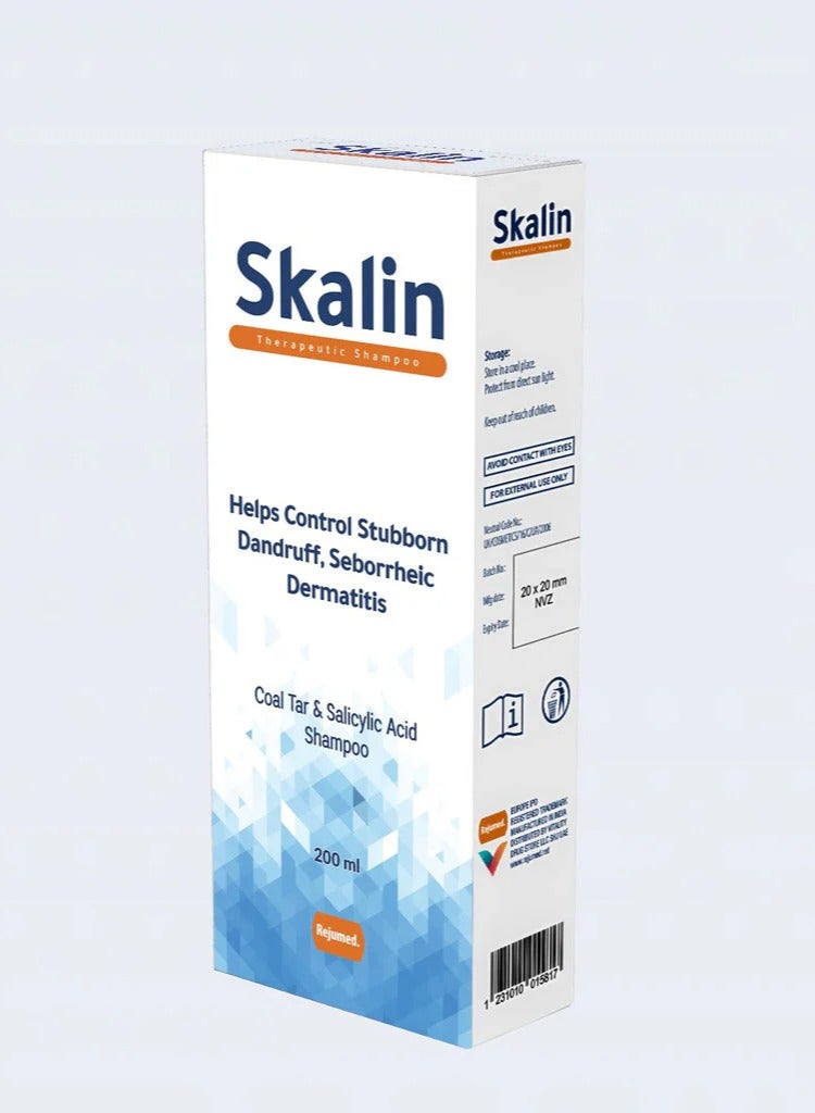 Skalin Coal Tar and Salicylic Acid for Stubborn Dandruff Shampoo 200 Ml