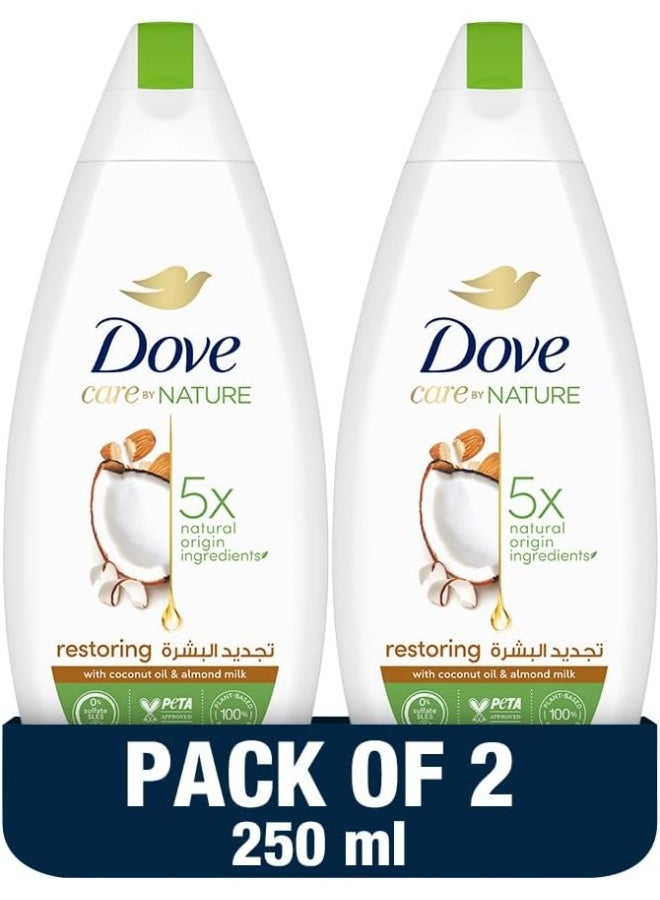 Nourishing Secrets Restoring Ritual Body Wash, With Renew Blend technology, Coconut Oil and Almond Milk With Â¼ moisturising cream 2 x 250ml