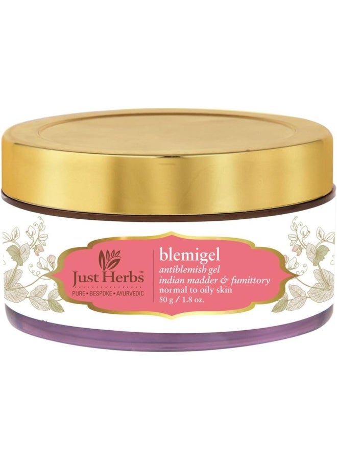 Just Herbs Clarifying Anti-Blemish Gel | Acne Treatment | Spot Correction | Pore Refining | Prevents Breakouts | Oil Control | 50g