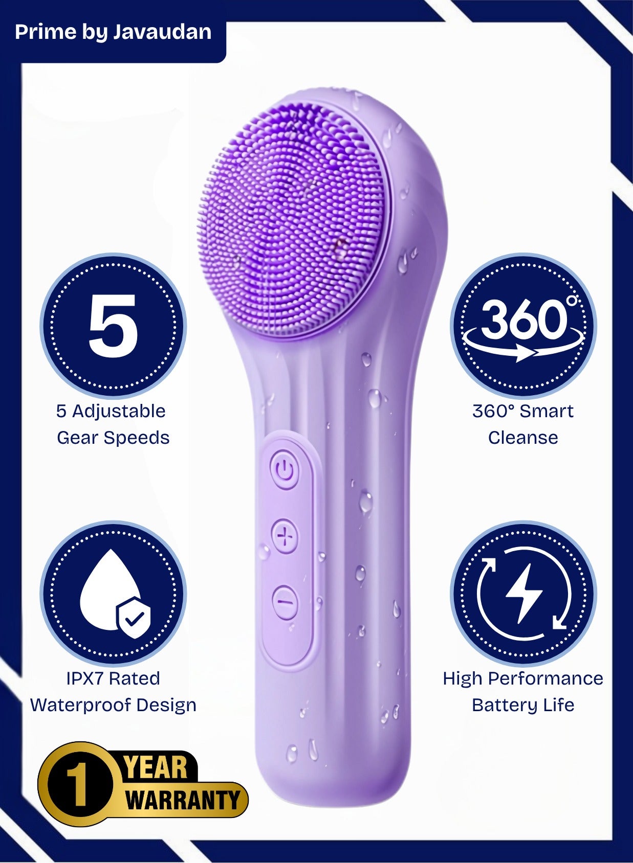 Face Scrubber Silicone Electric Facial Cleansing Brush Skincare Tools with Magnet Charger for Deep Cleaning Gentle Exfoliating Massaging Waterproof