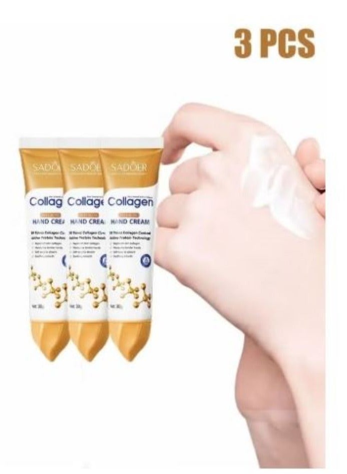 3 Pcs Collagen Anti-Aging Face Serum Collagen Anti-Aging Firming Gel Collagen Hand Cream