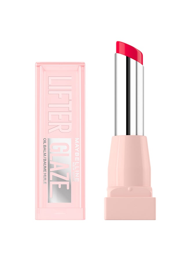 Maybelline New York Lifter Glaze Oil Balm, Hydrating Oil Balm With Hyaluronic Acid, Up to 24H Hydration, Cherry Swir 004