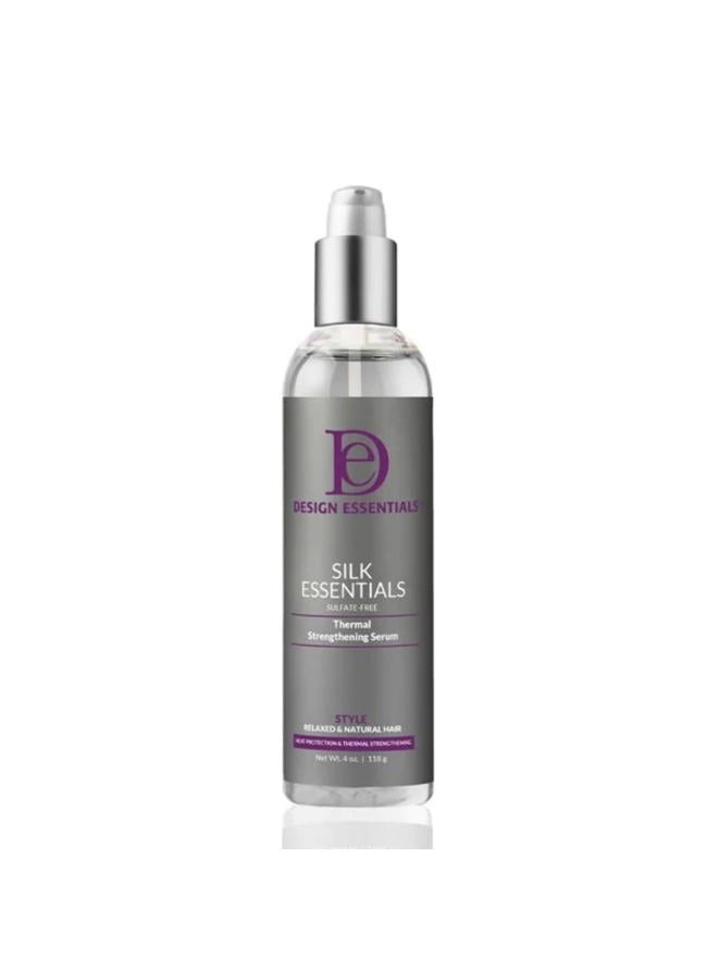 Silk Essentials Thermal Strengthening Serum, for Salon Perfect Weightless Thermal Styles, 4 FL Oz., Clear