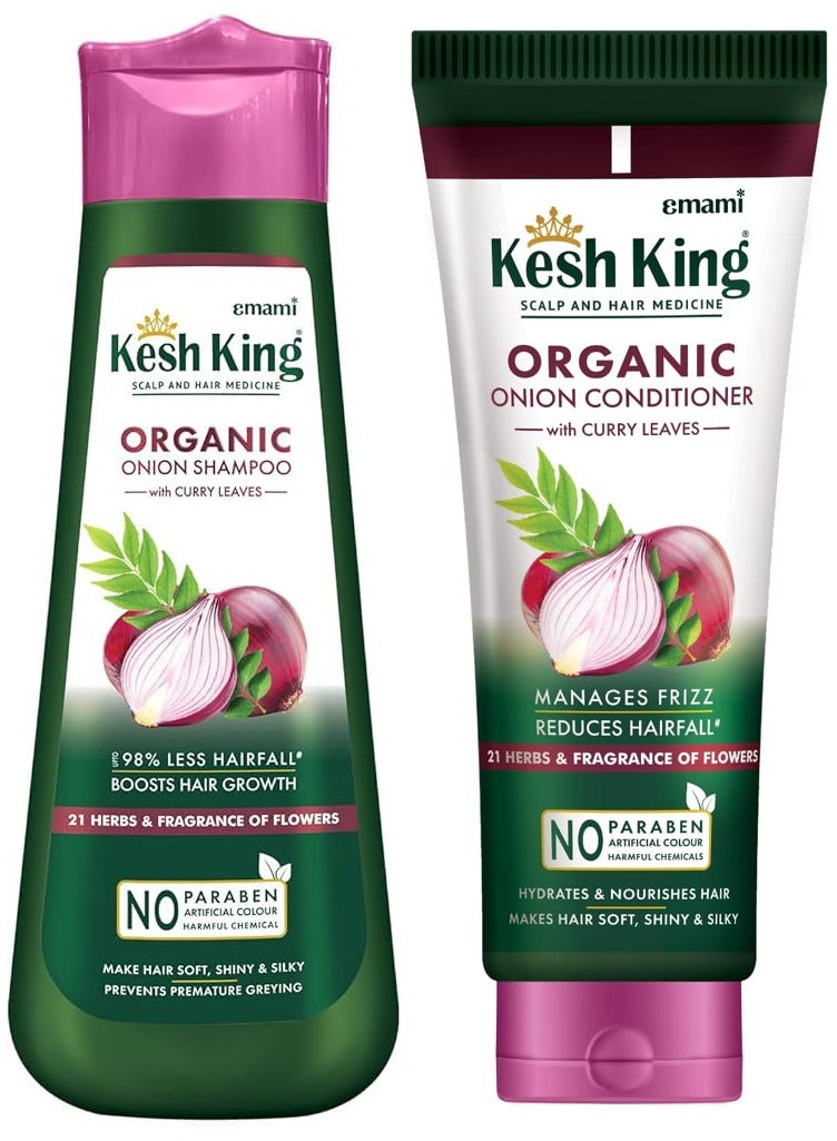 Natural Hair Care Set – Organic Onion Shampoo & Conditioner with Herbs