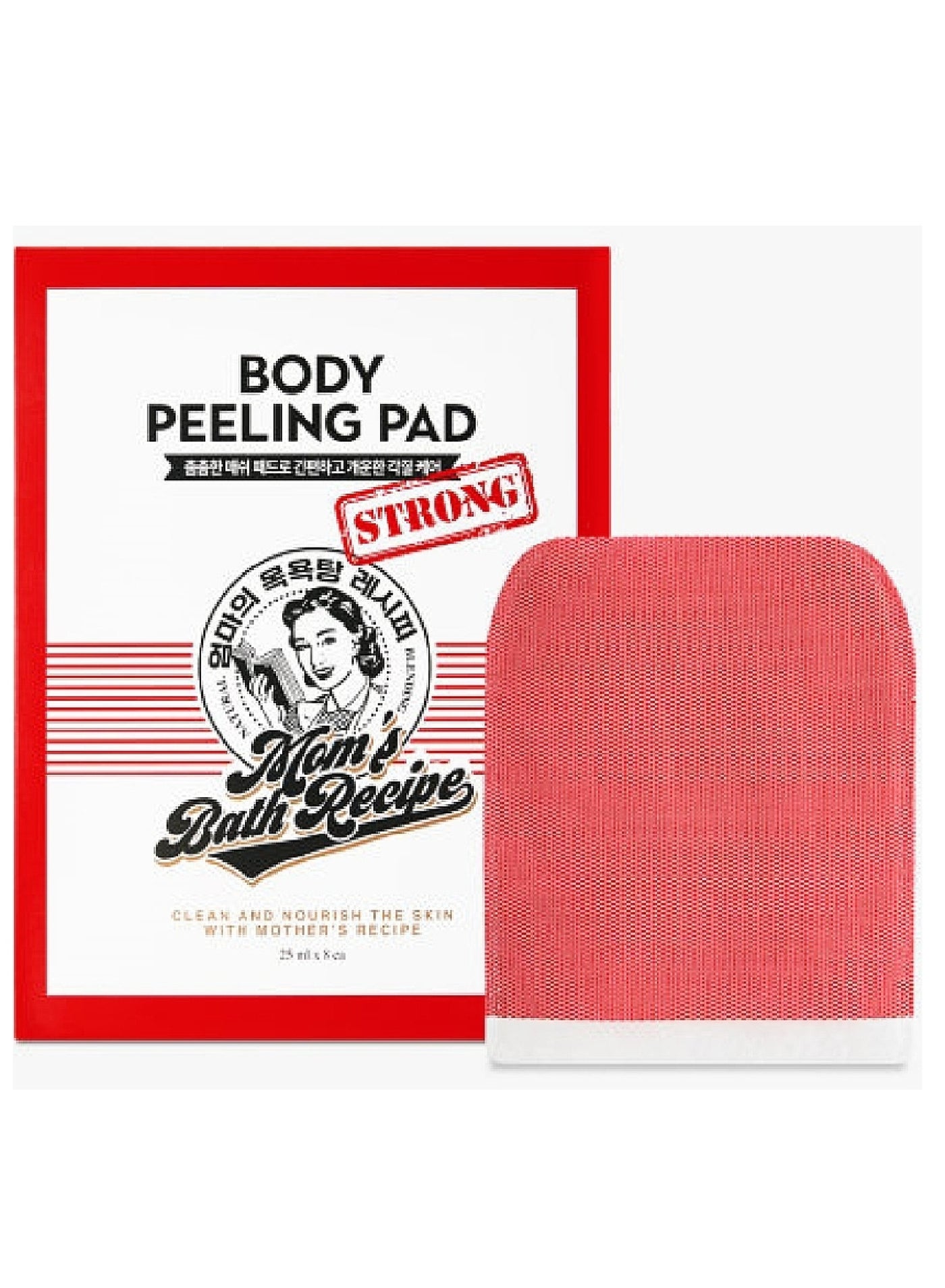 MOMS BATH RECIPE STRONG BODY PEELING PADS 8'S (RED)