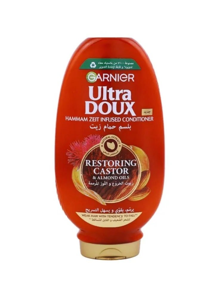 Ultra Doux Restoring Castor And Almond Oils Conditioner, 360 ml