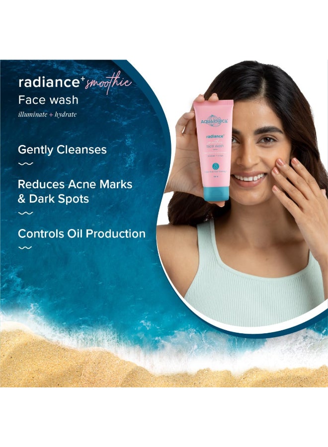 Aqualogica Radiance+ Smoothie Face Wash with Watermelon & Niacinamide for Men & Women -Reduces Dark Spots & Blemishes | For Oily, Dry & Acne Prone Skin -100ml - image 4