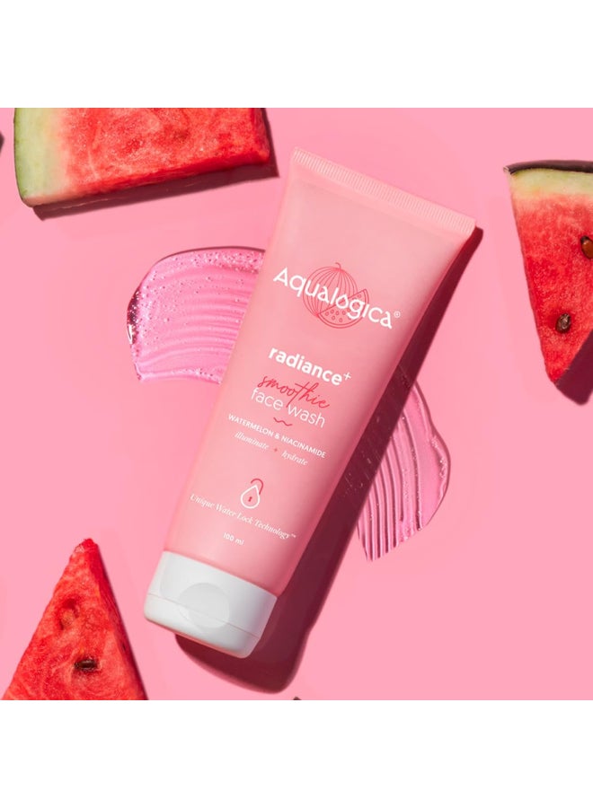 Aqualogica Radiance+ Smoothie Face Wash with Watermelon & Niacinamide for Men & Women -Reduces Dark Spots & Blemishes | For Oily, Dry & Acne Prone Skin -100ml - image 8