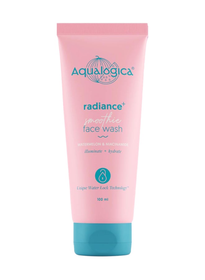 Aqualogica Radiance+ Smoothie Face Wash with Watermelon & Niacinamide for Men & Women -Reduces Dark Spots & Blemishes | For Oily, Dry & Acne Prone Skin -100ml