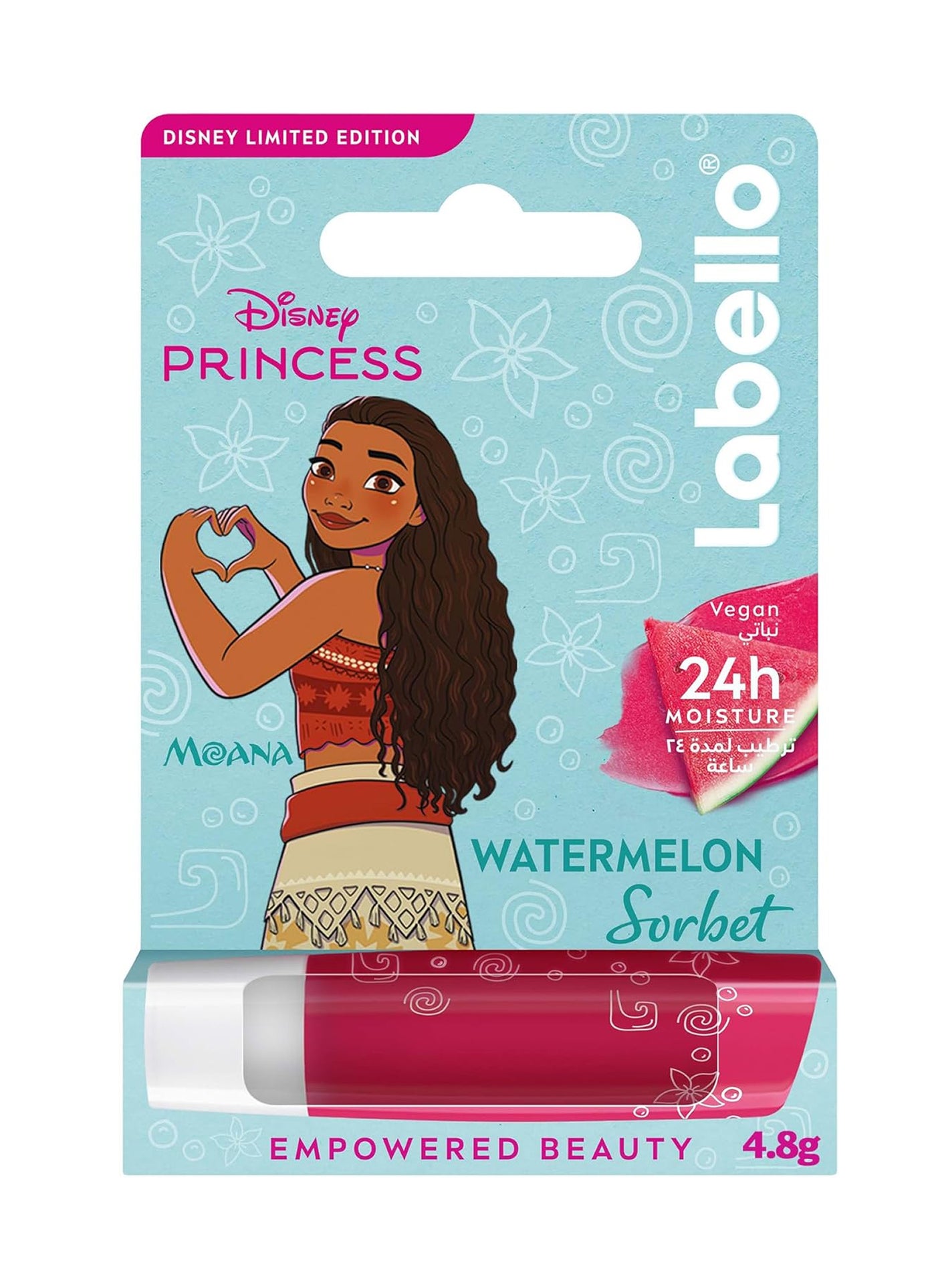 Labello Disney Princess Moana Lip Balm Watermelon Sorbet Flavor 4.8g