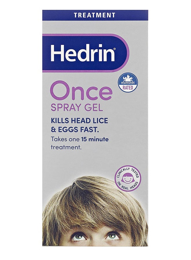 Once Spray Gel For Head Lice Treatment 100 Ml