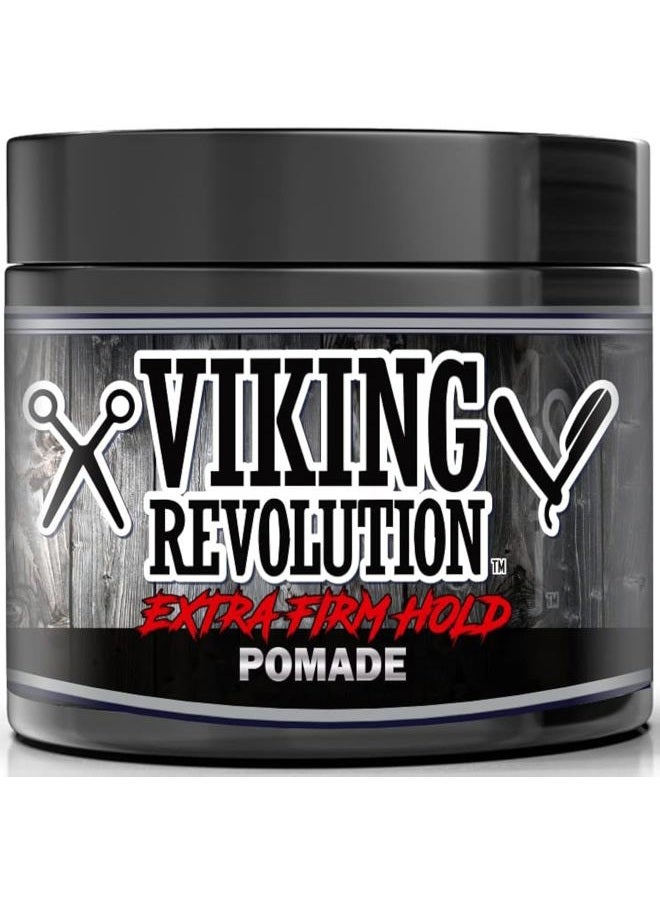 Extreme Hold Pomade for Men – Style & Finish Your Hair - Extra Firm,Strong Hold & High Shine for Men's Styling Support - Water Based Male Grooming Product is Easy to Wash Out, 4oz