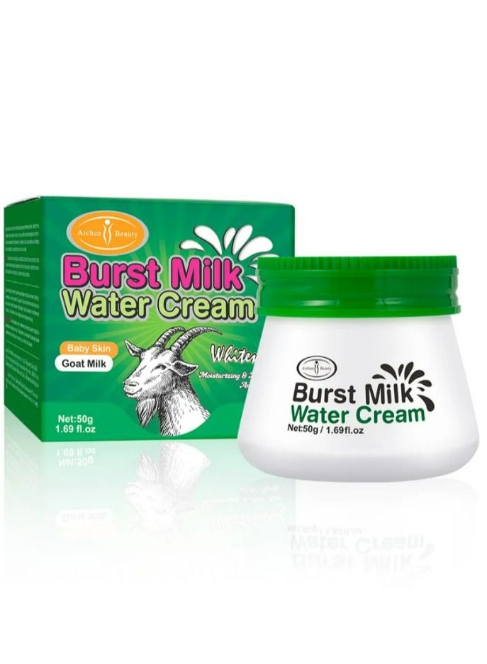 Burst Milk Water Cream Baby Skin Goat Milk Moisturizing Lotion Emulsion Effect Gluten Free 50 g