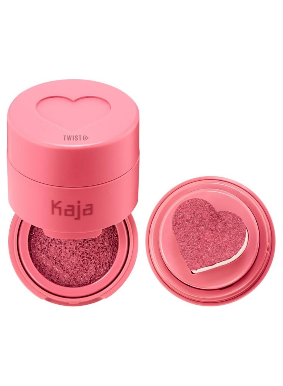 Cheeky Stamp Blush – Saucy - Heart-Shaped Cushion Blusher with Buildable Color, Lightweight & Blendable Formula, Travel-Friendly K-Beauty Design, 5 g