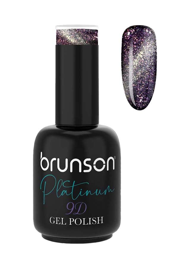 Platinum Cat Eye Shiny Holographic 9D, Glitter Soak Off Gel Nail Polish BSM521