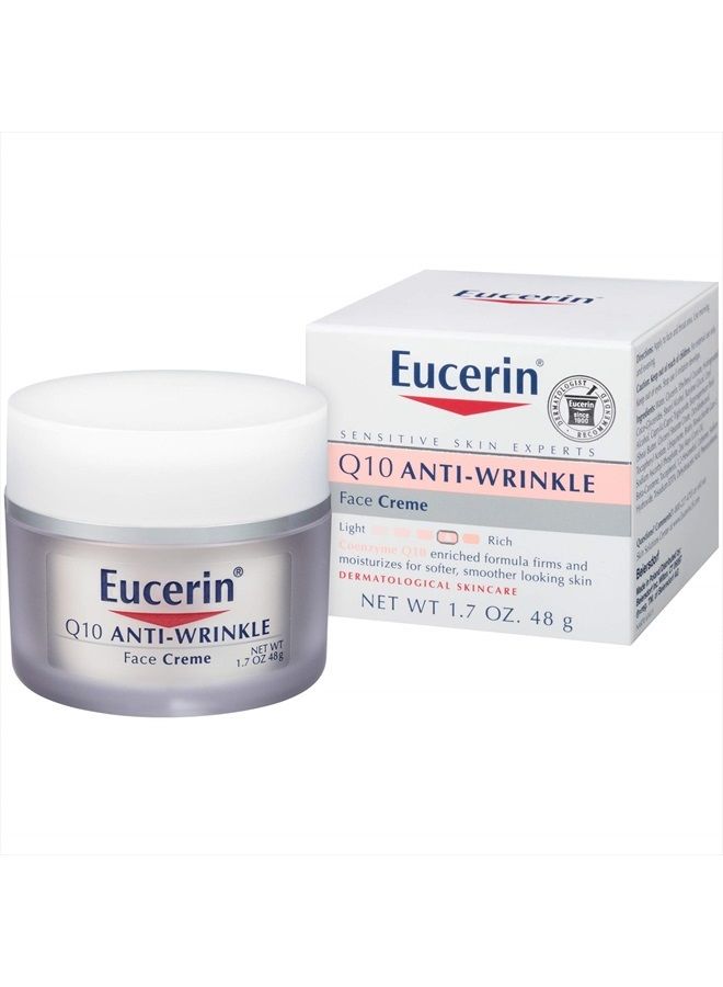 Q10 Anti-Wrinkle Face Cream, Unscented Face Cream for Sensitive Skin, 1.7 Oz Jar