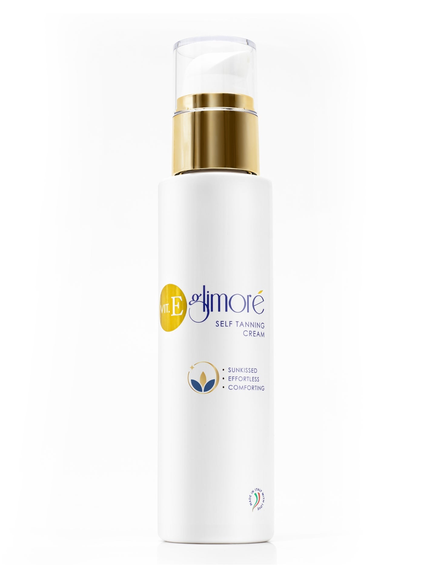 Glimore Self Tanning Cream 150 ml – Natural, Streak-Free Bronzer – Hydrating Aloe Vera + Vitamin E – UV-Free Sun-Kissed Glow in 4-6 h – Pleasant Citrus-Juniper Scent – Vegan, Quick-Dry, All Skin Types
