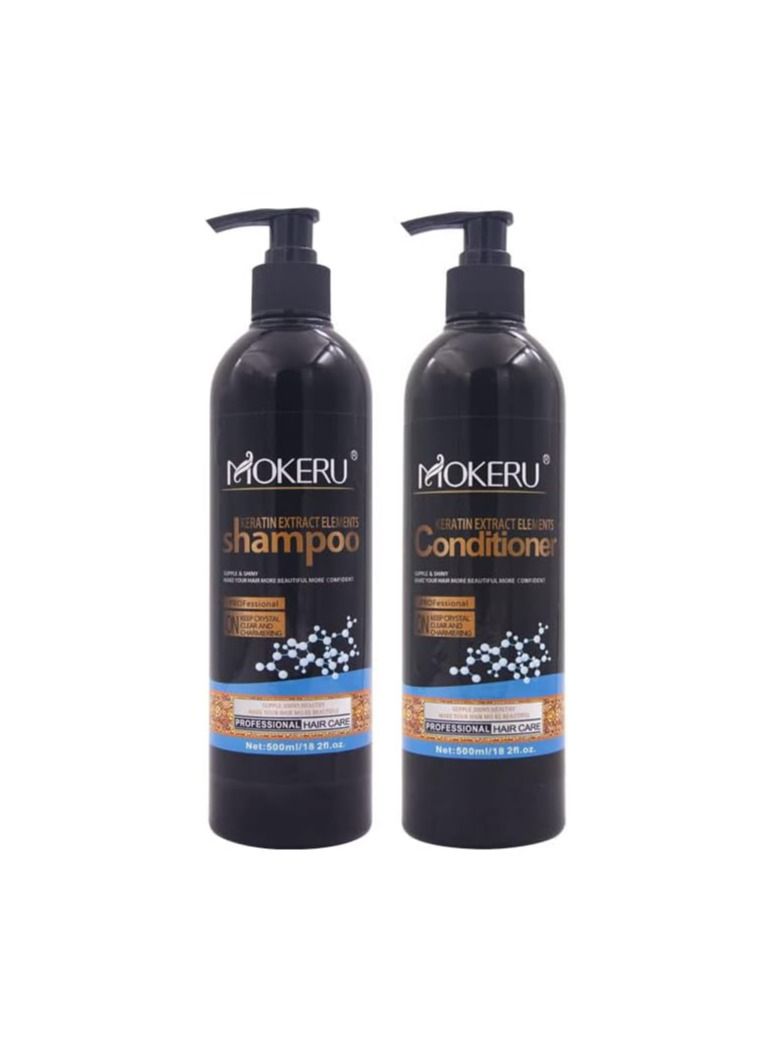 Mokeru shampoo and conditioner Complete Hair Care with Keratin, Collagen, and More