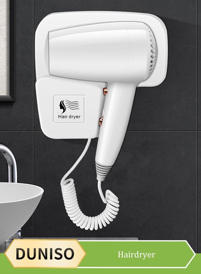 Specialized hotel hair dryer, wall mounted high-power hair dryer, homestay hair dryer cylinder without punching holes,Wall Mounted Hair Dryer, Commercial Wall Mounted Hair Dryers Hair Dryer Wall Hung Hair Dryer for Hotel Bathroom Home and Travel