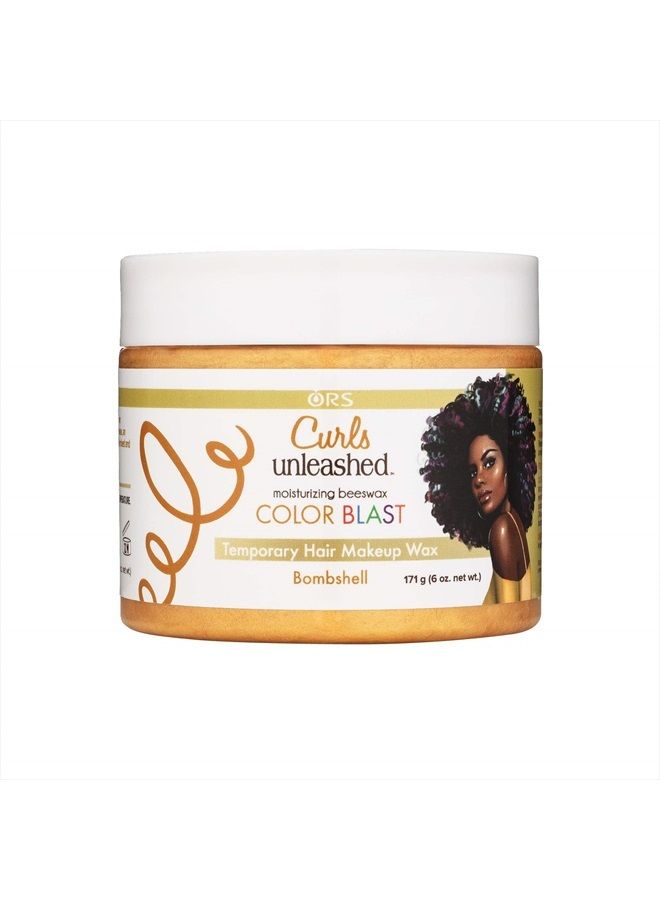 Color Blast Temporary Hair Makeup Wax with Moisturizing Beeswax, Bombshell, (6.0 oz)